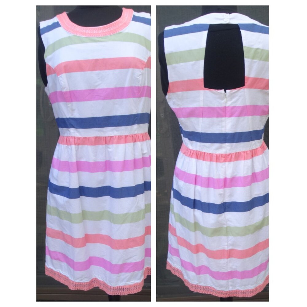 Vineyard Vines Striped Backless Sundress in White, Blue, Pink, Coral, Green
